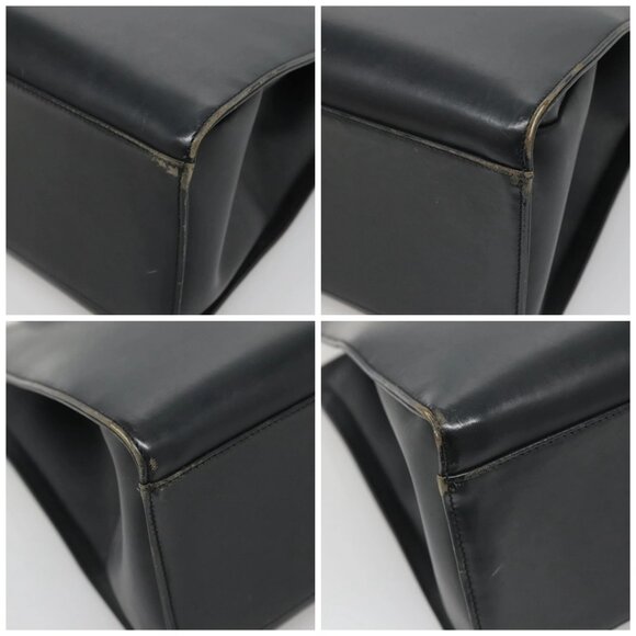 GUCCI Bamboo Hand Bag Leather Black 002 1010 3754 Auth 133382 - Picture 15 of 16